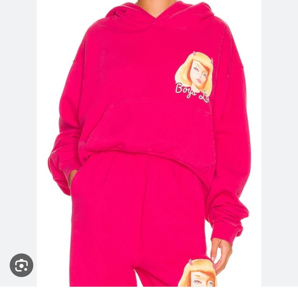 Boys Lie Hot Pink Graphic Hoodie